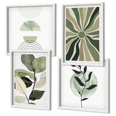 Multi-piece wall decor set Plant geometric shapes