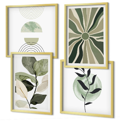 Multi-piece wall decor set Plant geometric shapes