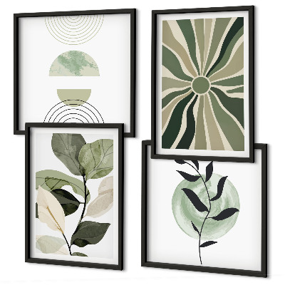 Multi-piece wall decor set Plant geometric shapes