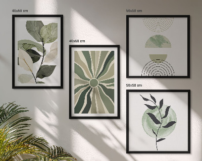 Multi-piece wall decor set Plant geometric shapes