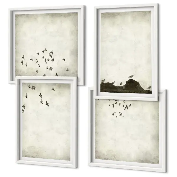 Multi-piece wall decor set Minimalist bird painting