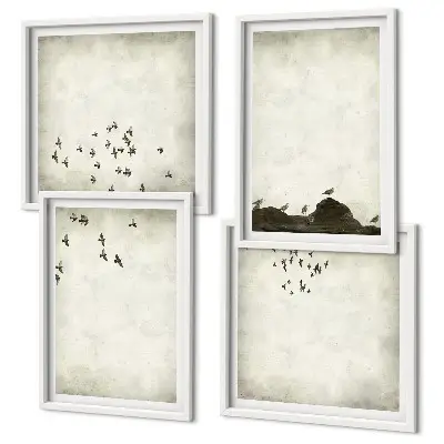 Multi-piece wall decor set Minimalist bird painting