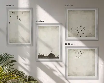 Multi-piece wall decor set Minimalist bird painting