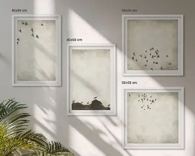 Multi-piece wall decor set Minimalist bird painting