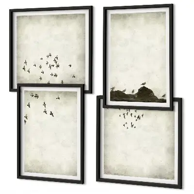 Multi-piece wall decor set Minimalist bird painting