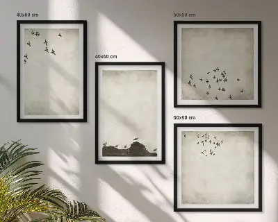 Multi-piece wall decor set Minimalist bird painting