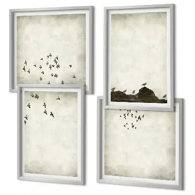 Multi-piece wall decor set Minimalist bird painting