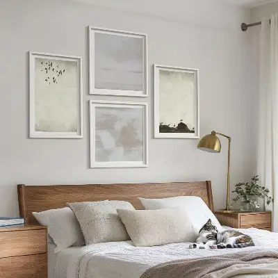 Wall art set Flock of birds texture
