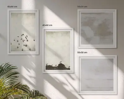 Minimalistic Birds in Flight Wall Art set of 4 pieces