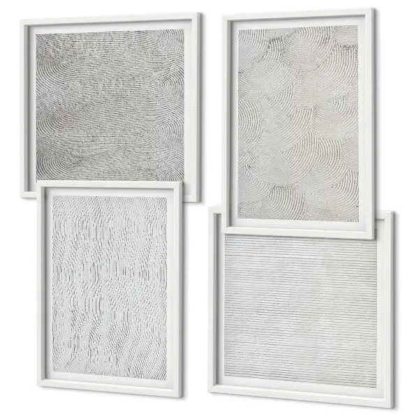 Multi-piece geometric wall decor set sand patterns design
