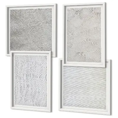 Multi-piece geometric wall decor set sand patterns design