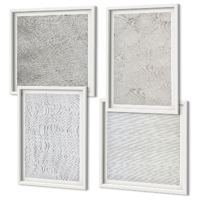 Multi-piece wall decor set Sand patterns geometric structures
