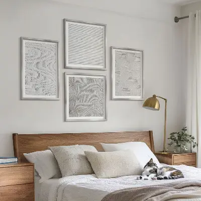 Multi-piece geometric wall decor set sand patterns design