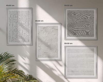 Multi-piece wall decor set Sand patterns geometric structures