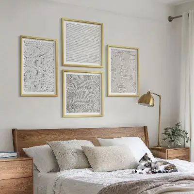 Multi-piece geometric wall decor set sand patterns design