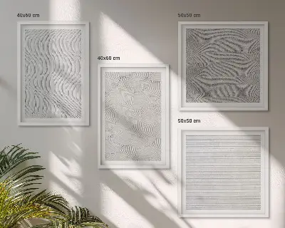 Multi-piece geometric wall decor set sand patterns design