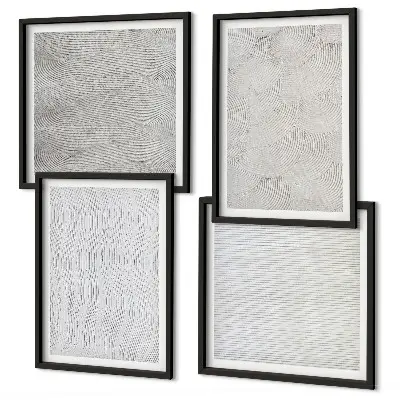 Multi-piece geometric wall decor set sand patterns design