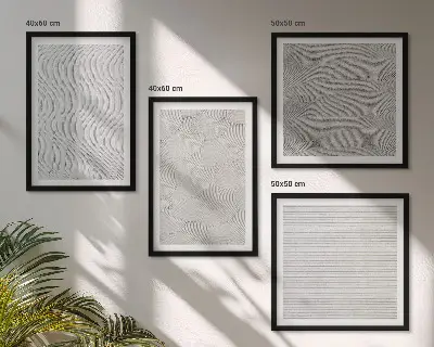 Multi-piece geometric wall decor set sand patterns design