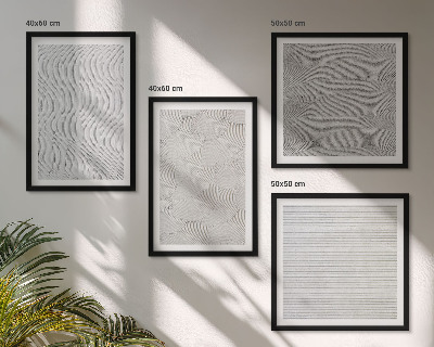 Multi-piece wall decor set Sand patterns geometric structures