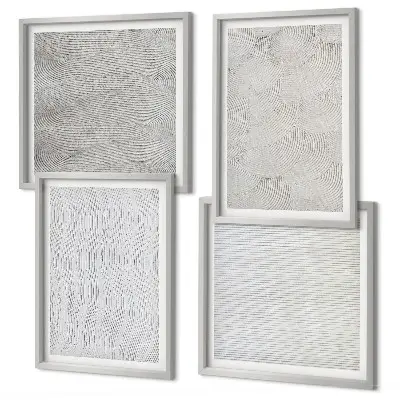 Multi-piece geometric wall decor set sand patterns design