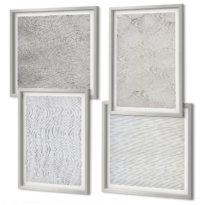 Multi-piece wall decor set Sand patterns geometric structures