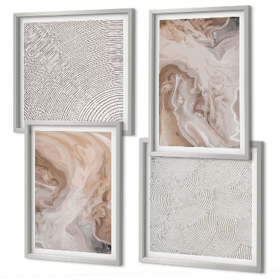 Multi-piece wall decor set Marble stone texture patterns