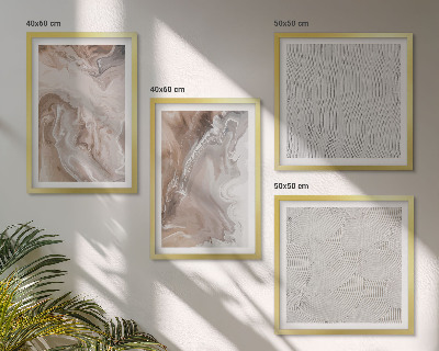 Wall art set Stone abstract marble patterns