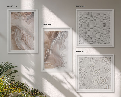 Wall art set Stone abstract marble patterns