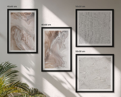 Wall art set Stone abstract marble patterns