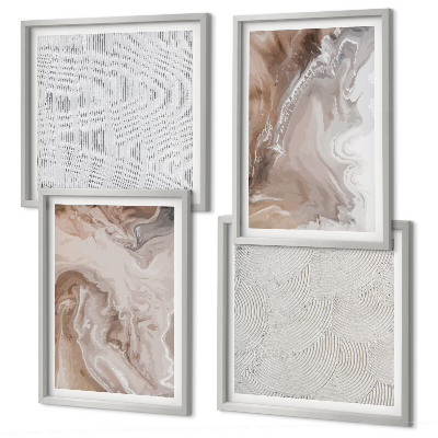 Wall art set Stone abstract marble patterns