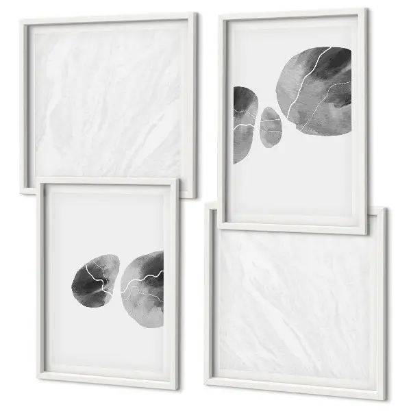 Multi-piece wall decor set Abstract art paint splashes