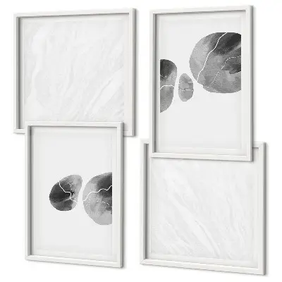 Multi-piece wall decor set Abstract art paint splashes