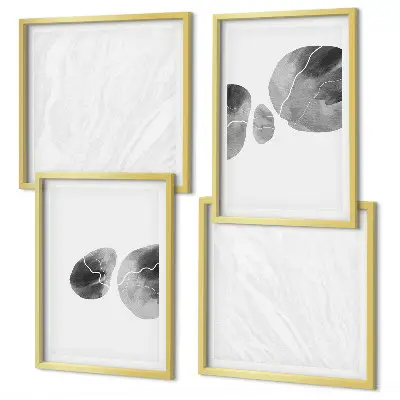 Multi-piece wall decor set Abstract art paint splashes