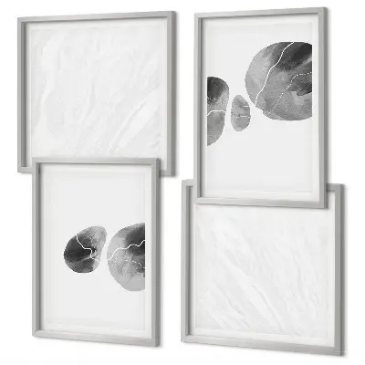 Multi-piece wall decor set Abstract art paint splashes