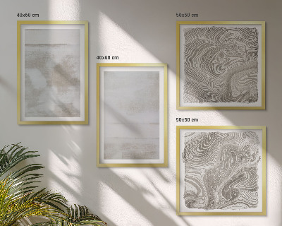 Set of 4 wall art pieces Worn textures modern style