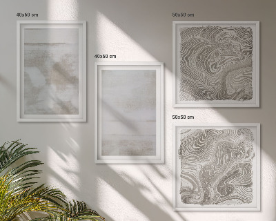 Set of 4 wall art pieces Worn textures modern style
