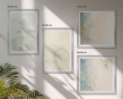 Multi-piece wall decor set Pastel watercolor canvas texture