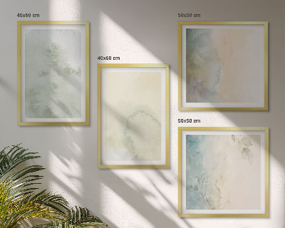 Multi-piece wall decor set Pastel watercolor canvas texture