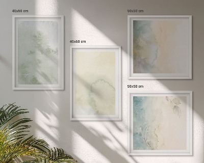 Multi-piece wall decor set Pastel watercolor canvas texture