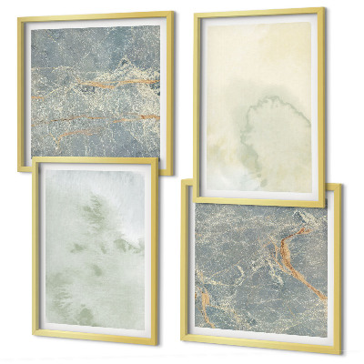 Set of 4 wall art pieces Pastel watercolor canvas paints