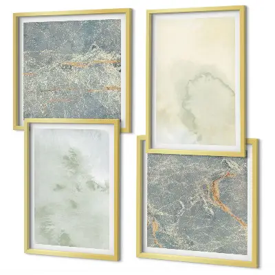 Pastel watercolor canvas wall art set set of 4 pieces