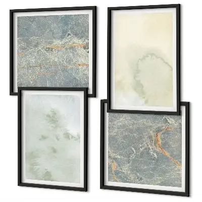 Pastel watercolor canvas wall art set set of 4 pieces