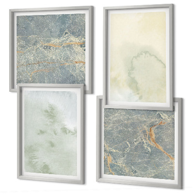 Set of 4 wall art pieces Pastel watercolor canvas paints