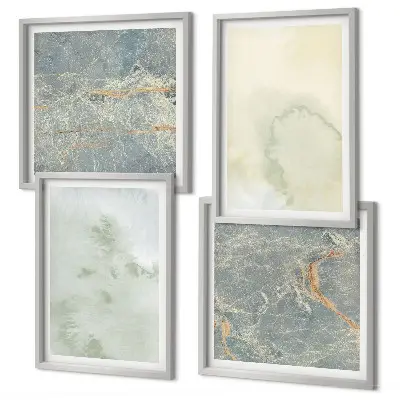 Pastel watercolor canvas wall art set set of 4 pieces