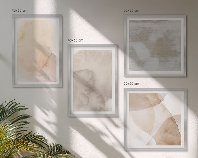 Multi-piece wall decor set Warm watercolor pastel textures