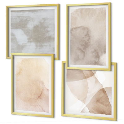 Multi-piece wall decor set Warm watercolor pastel textures