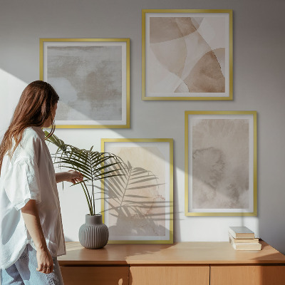 Multi-piece wall decor set Warm watercolor pastel textures