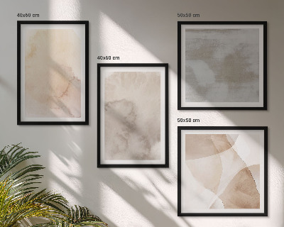 Multi-piece wall decor set Warm watercolor pastel textures