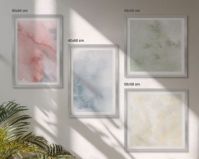 Multi-piece wall decor set Pastel colored watercolors