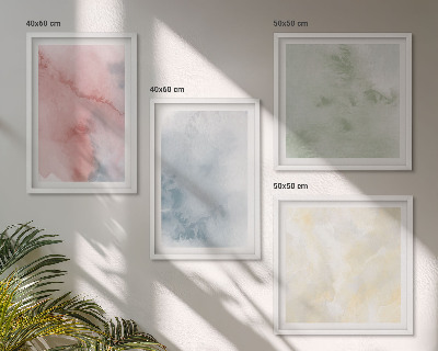 Multi-piece wall decor set Pastel colored watercolors
